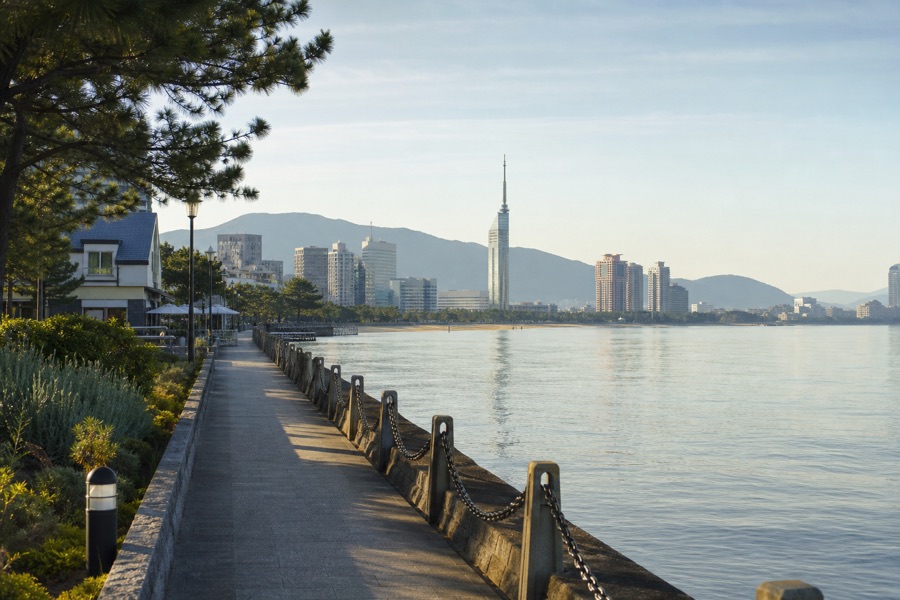 Fukuoka waterfront and city skyline